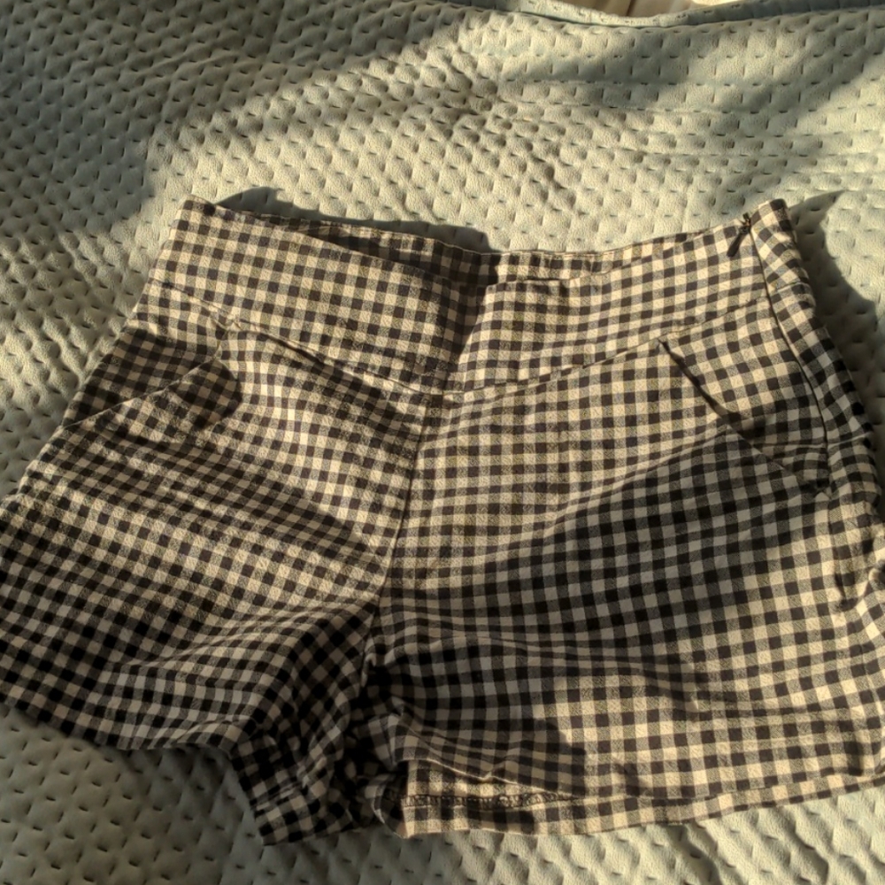 ZARA black & white check short